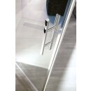 HSK Exklusiv Dreht&uuml;r in Kombination mit schwenkbarer Seitenwand, 90cm, 90cm, alu silber matt