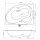 Raumspar Badewanne 150x105x45cm, CIDLINA, links, weiss
