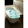 NIGRA Freistehende Gussmarmor-Badewanne 158x80x45cm, weiss