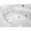 ROSANA HYDRO-AIR Whirlpool Badewanne, 150x150x49cm, weiss