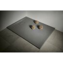 ACORA Mineralguss-Duschwanne 100x80x3,5cm Rechteck, grau, Steindekor