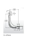 MARBLE Ablaufgarnitur mit Einlauf, Bowden, L&auml;nge 775mm, Chrom