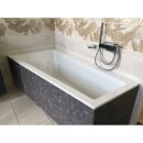 ANDRA L SLIM asymmetrische Badewanne 180x90x45cm, weiss