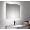 Badsanitaer LED Spiegel 80x60 cm mit Touch Bedienung EEK:...