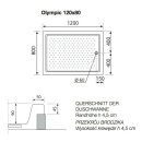LAGERR&Auml;UMUNG Novellini Olympic 120x80x4,5cm