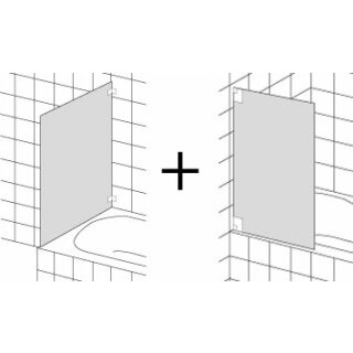 HSK Kienle Badewannenaufsatz 1 bewegliches Element mit Seitenwand