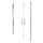 Euroshowers Duo Door Spezial - Pendelt&uuml;r Duschkabine, 174-178cm (87+87cm), Aluminium eloxiert, get&ouml;ntes Glas