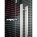 Euroshowers Door - 1-teilige Dreht&uuml;r Duschkabine, 97,2-99,2cm, Aluminium eloxiert, Klarglas, mit 12mm Schlauchdichtung (Standard)